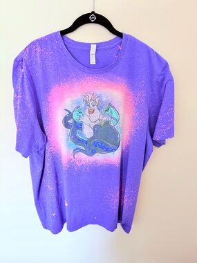 Disney Little Mermaid Custom T-shirt with Ursula the Sea Witch Print Unisex XXL